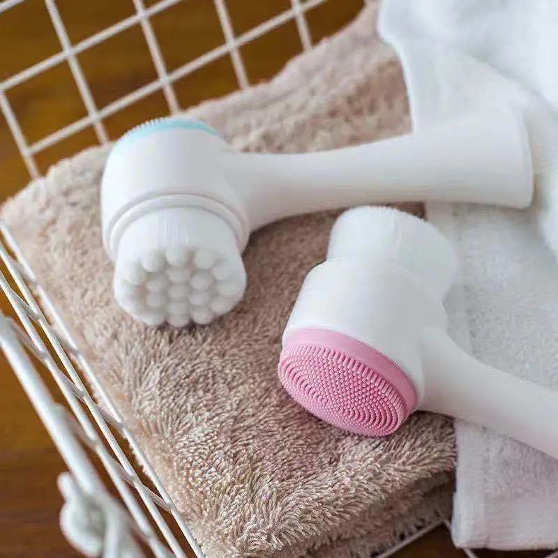 3D Double Silicone Facial Clea - Silicone Face Scrubber Electric review and price