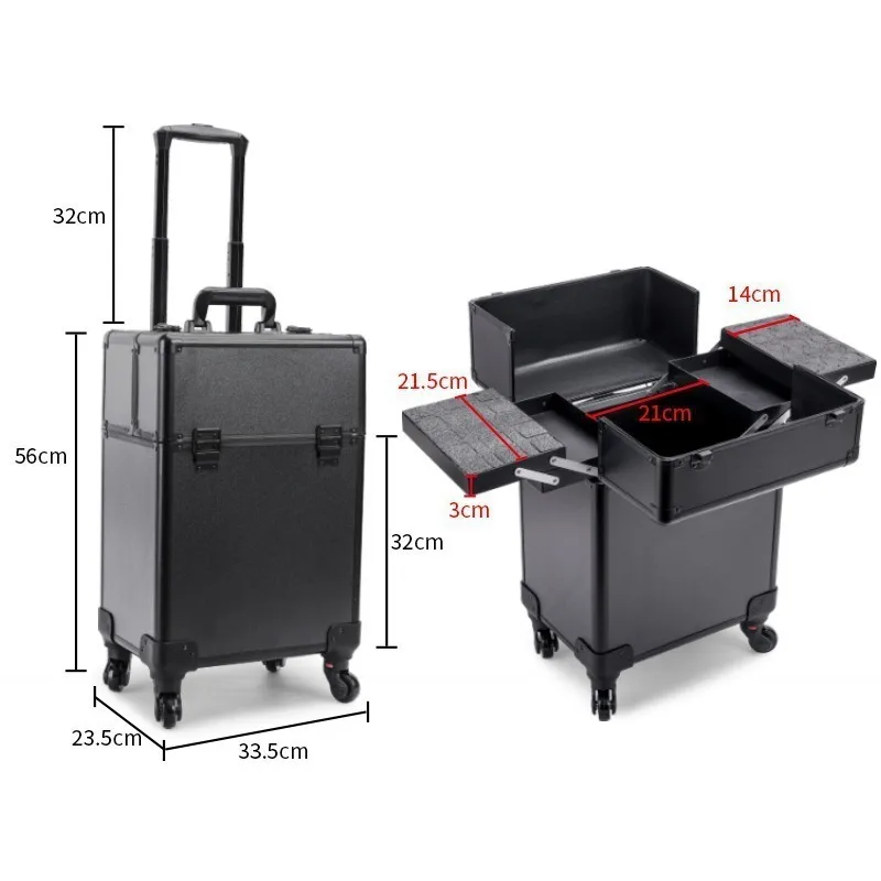 Rolling Cosmetic Luggage Organ - Makeup review and price